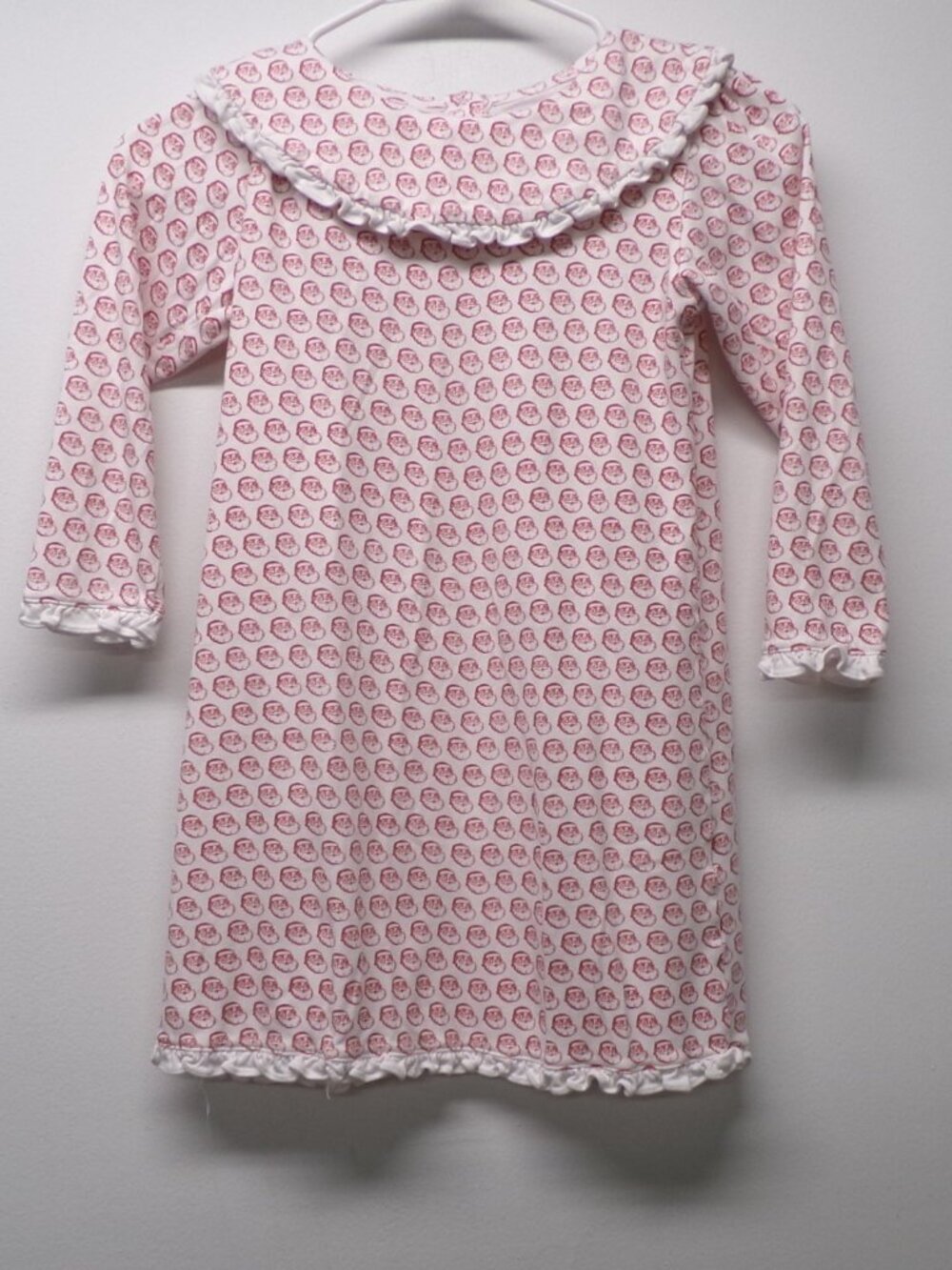 Lila + Hayes Santa Claus St. Nicholas Print Christmas Pima Cotton Dress Girls 7